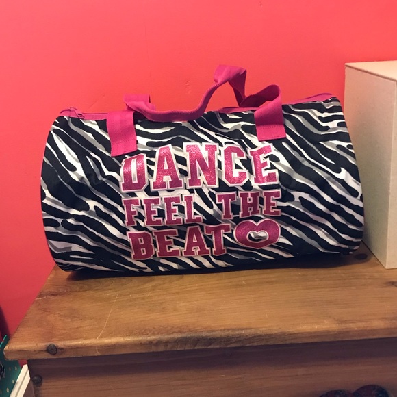 Handbags - “Dance Feel the Beat” Small Zebra Print Duffel Bag